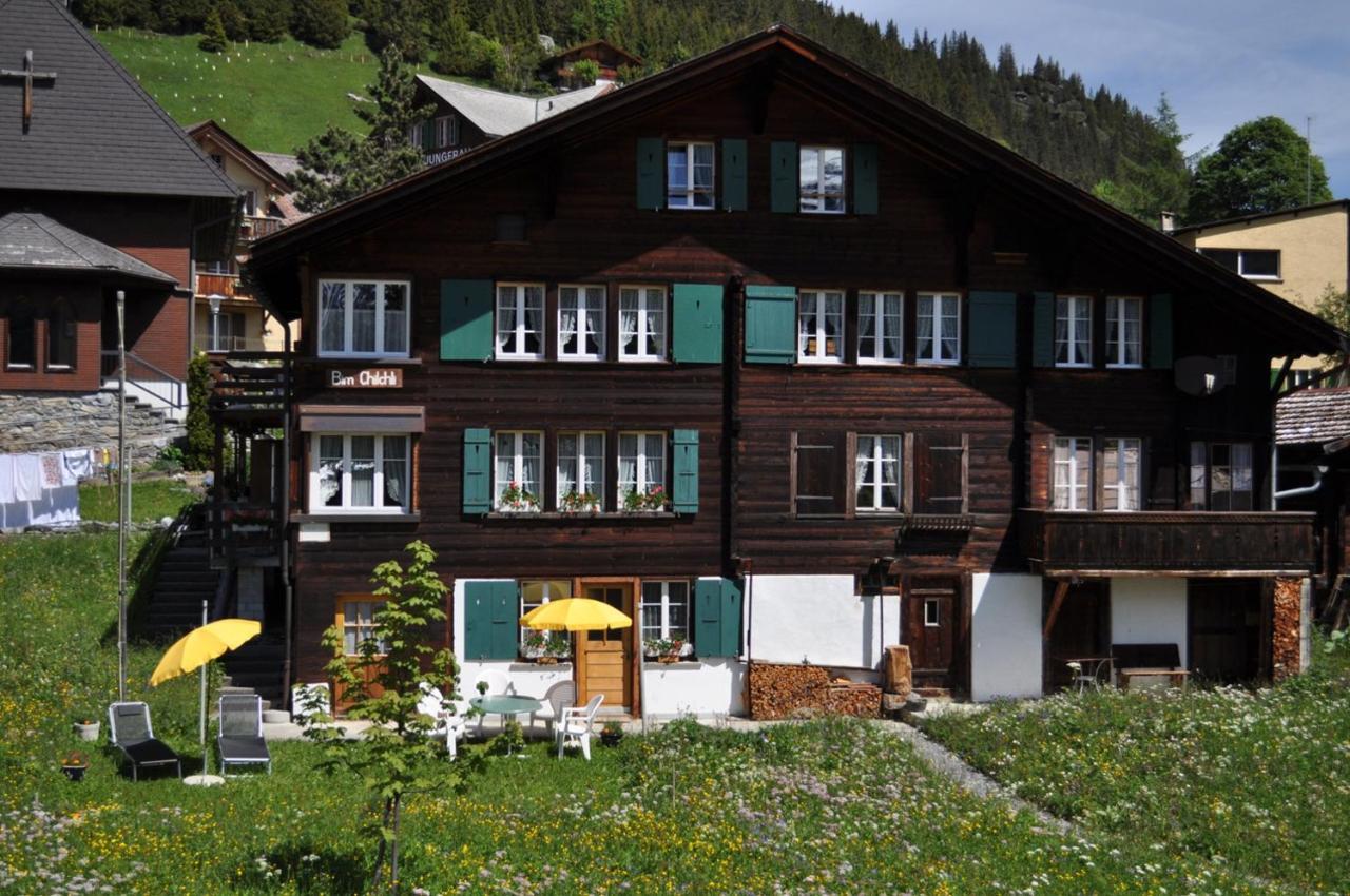 Studio Bim Chalet Bim Chilchli Mürren Kültér fotó